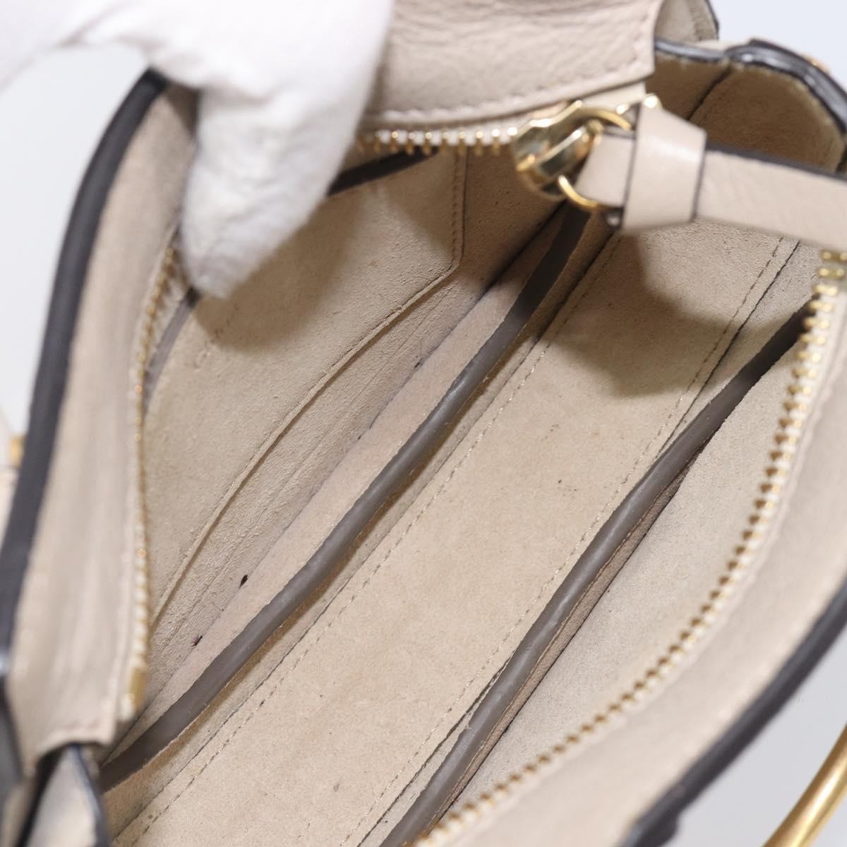 Chloe Pixie Belt Leather And Suede Beige Leather Handbag (Pre-Owned)