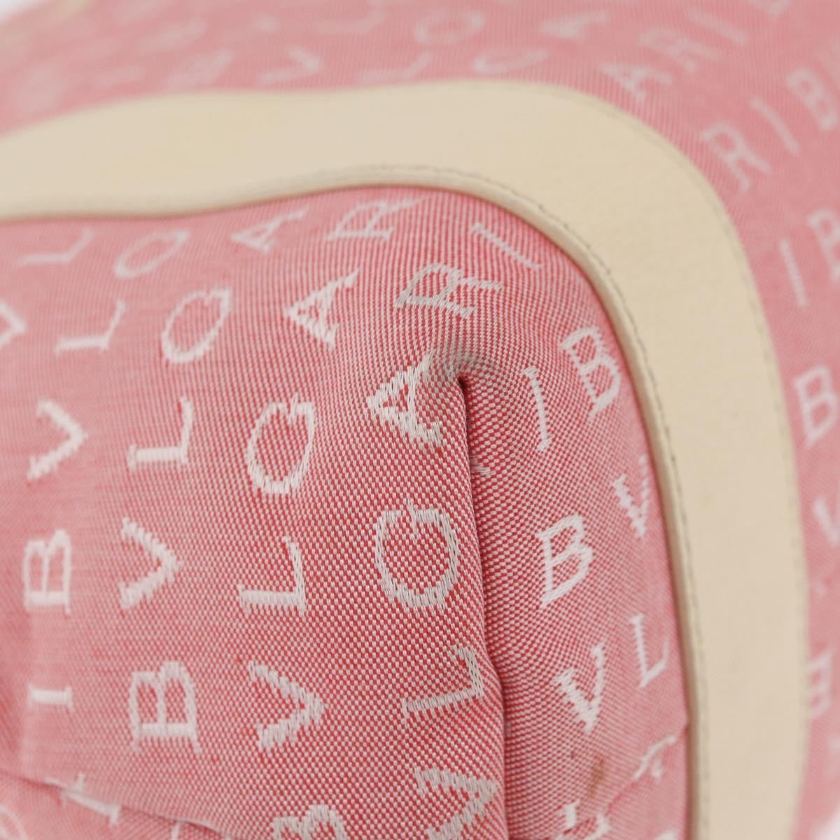 Bvlgari Logomania Canvas Pink Canvas Shoulder Bag Bag (Pre-Owned)