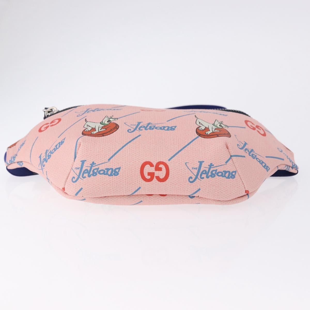 Gucci Children's Belt Bag Printed Gg Coated Canvas Pink Canvas Clutche & Pouche Bag (Pre-Owned)