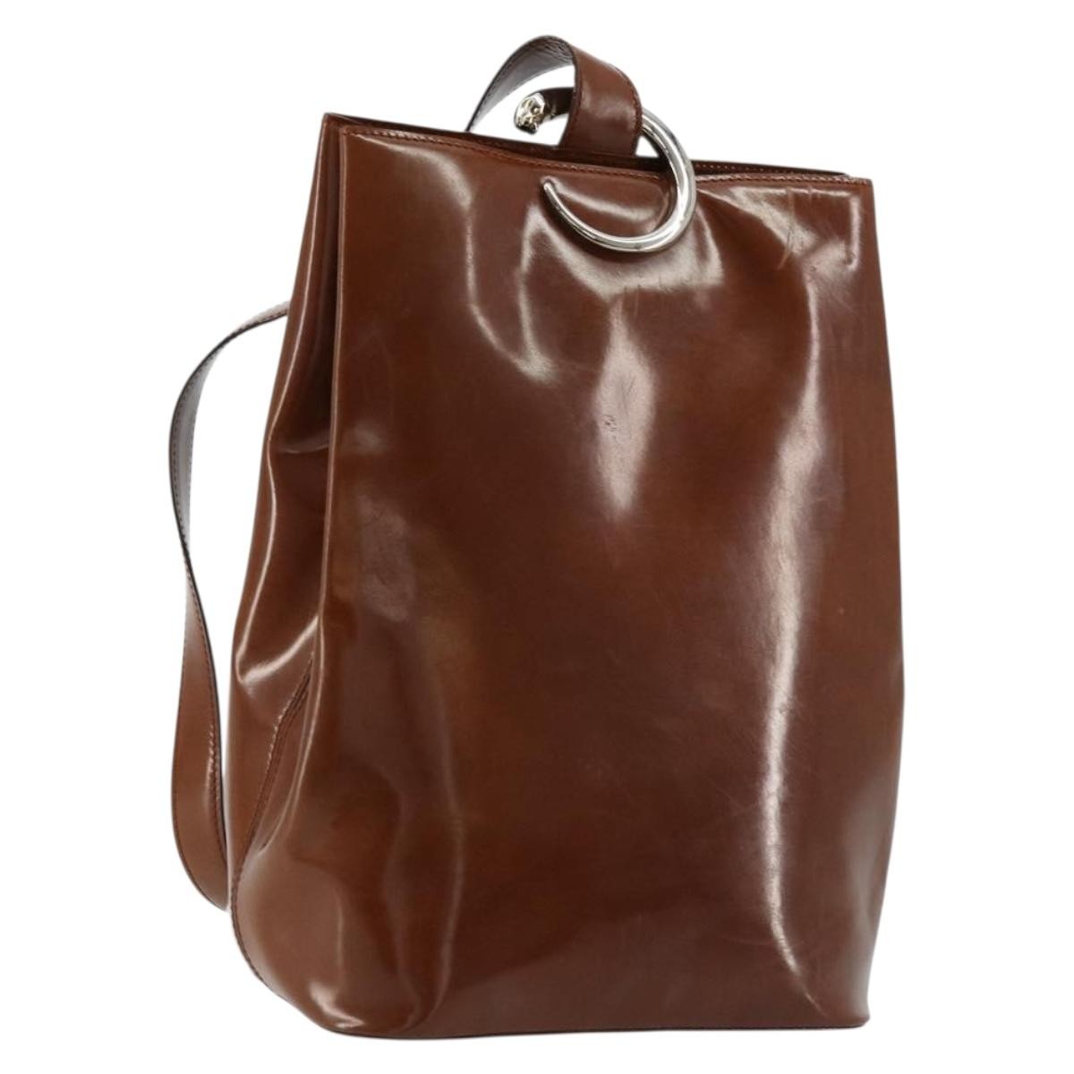 Cartier Panthère Shoulder Patent Leather Brown Patent_Leather Shoulder Bag Bag (Pre-Owned)