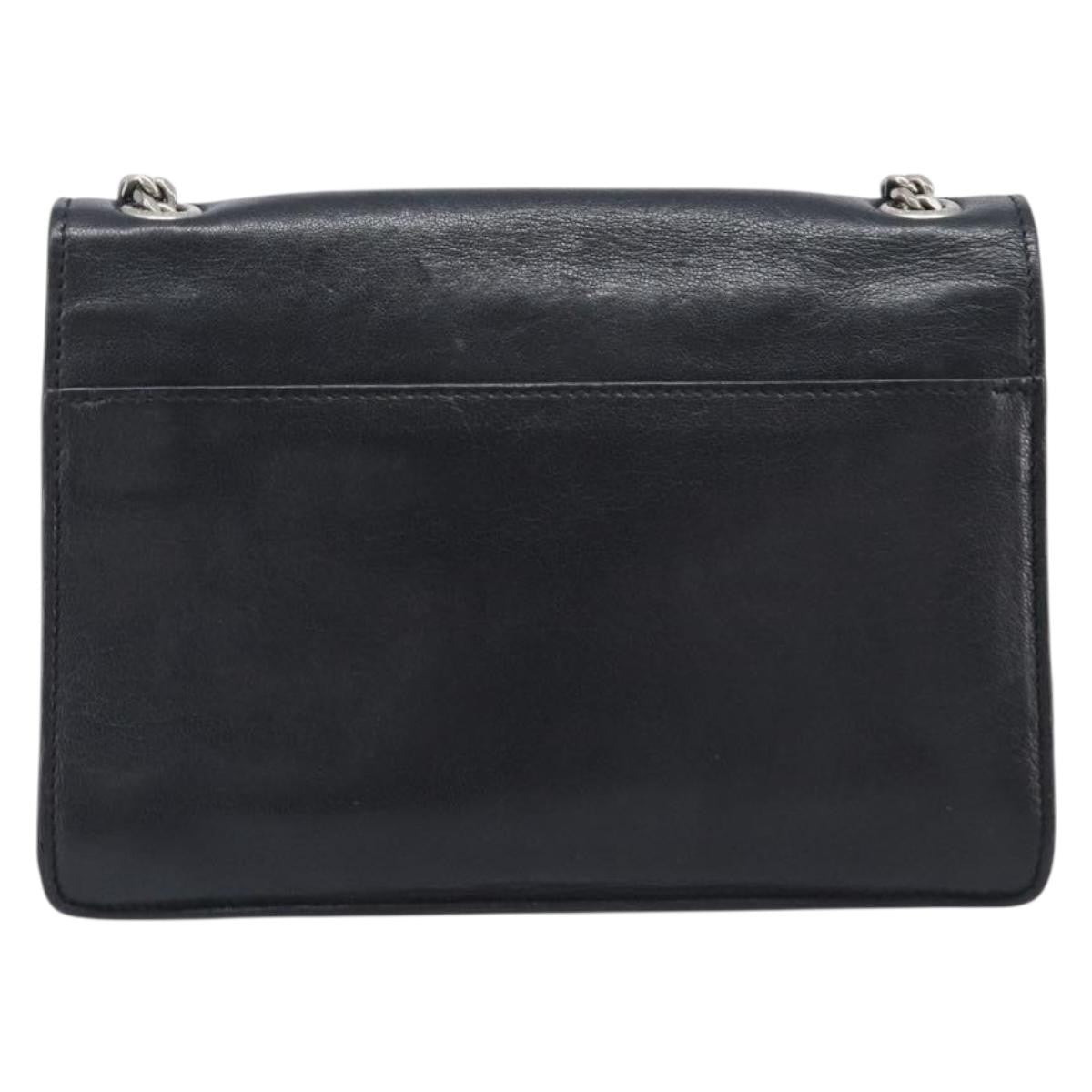 Saint Laurent West Hollywood Leather Black Leather Shoulder Bag Bag (Pre-Owned)