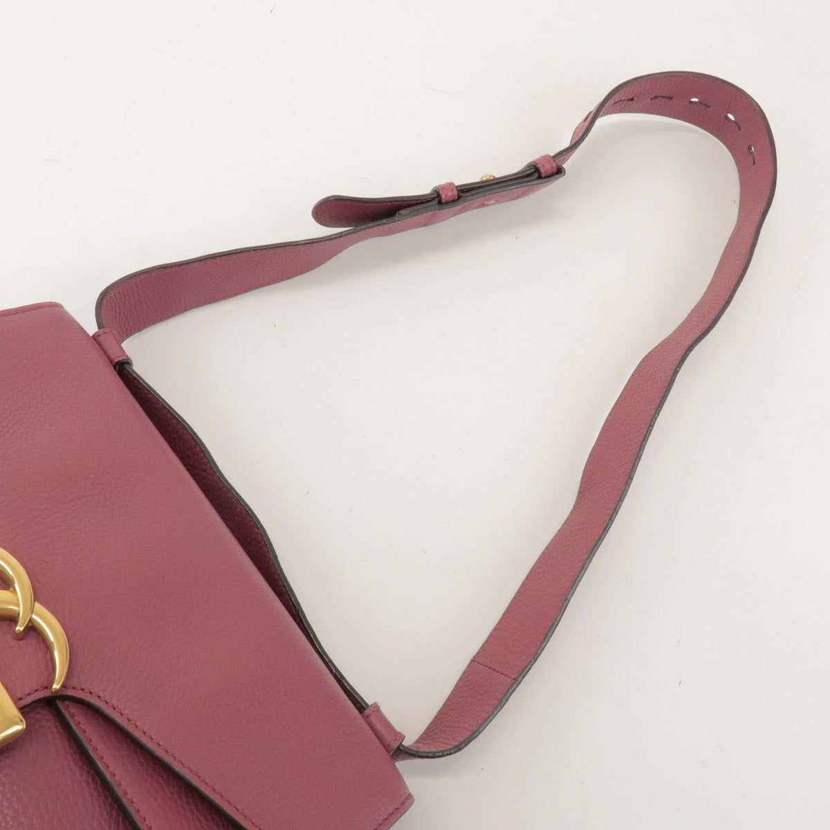 Gucci Gg Marmont Leather Pink Leather Shoulder Bag Bag (Pre-Owned)