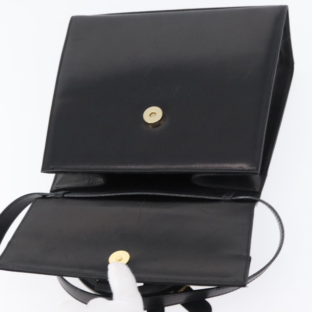 Salvatore Ferragamo Vara Leather Black Leather Handbag (Pre-Owned)