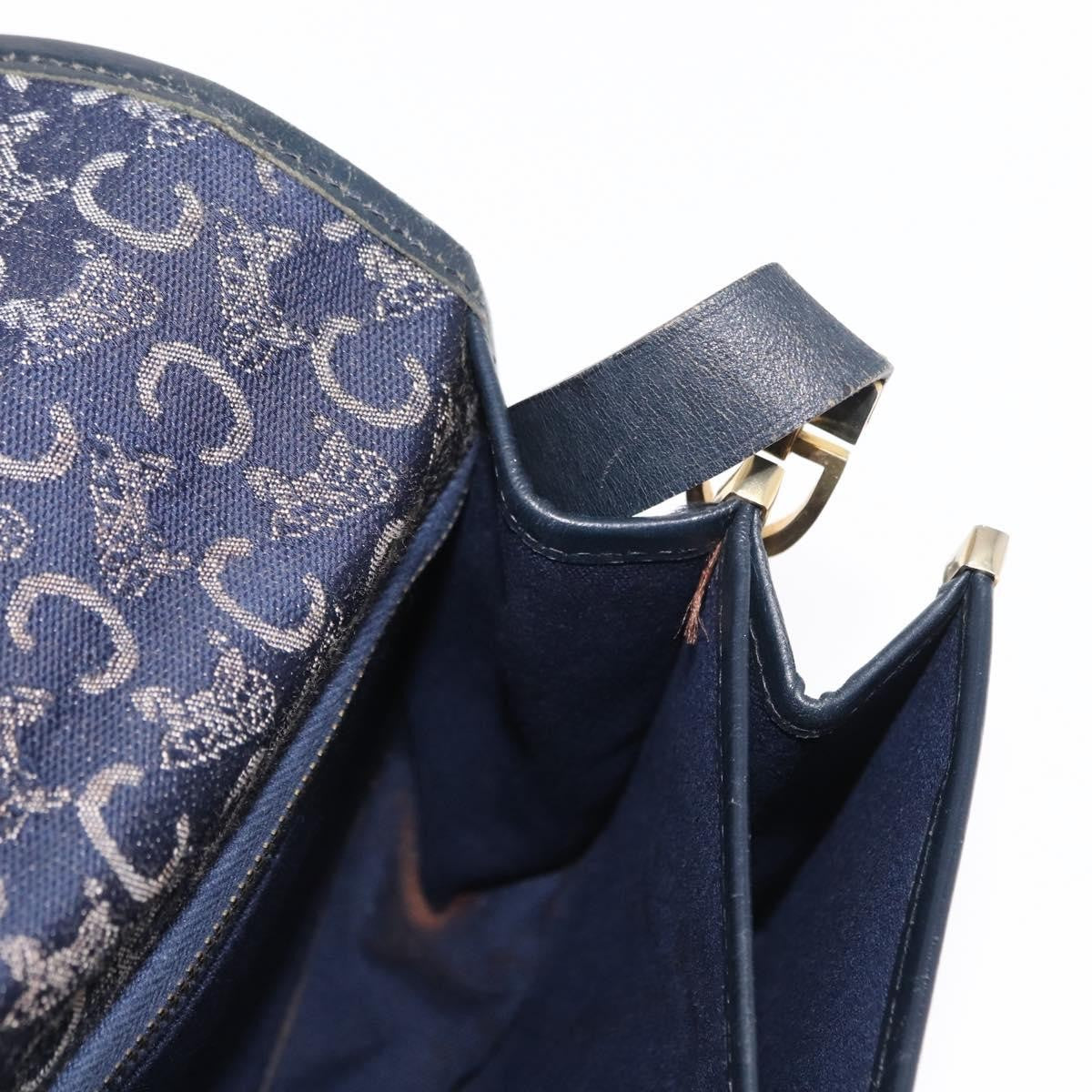 Celine C Sulky Canvas Navy Canvas Shoulder Bag Bag (Pre-Owned)