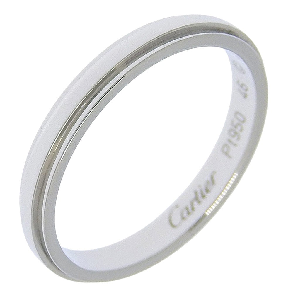 Cartier D'amour Wedding Band Platinum Silver Platinum Ring Jewelry (Pre-Owned)