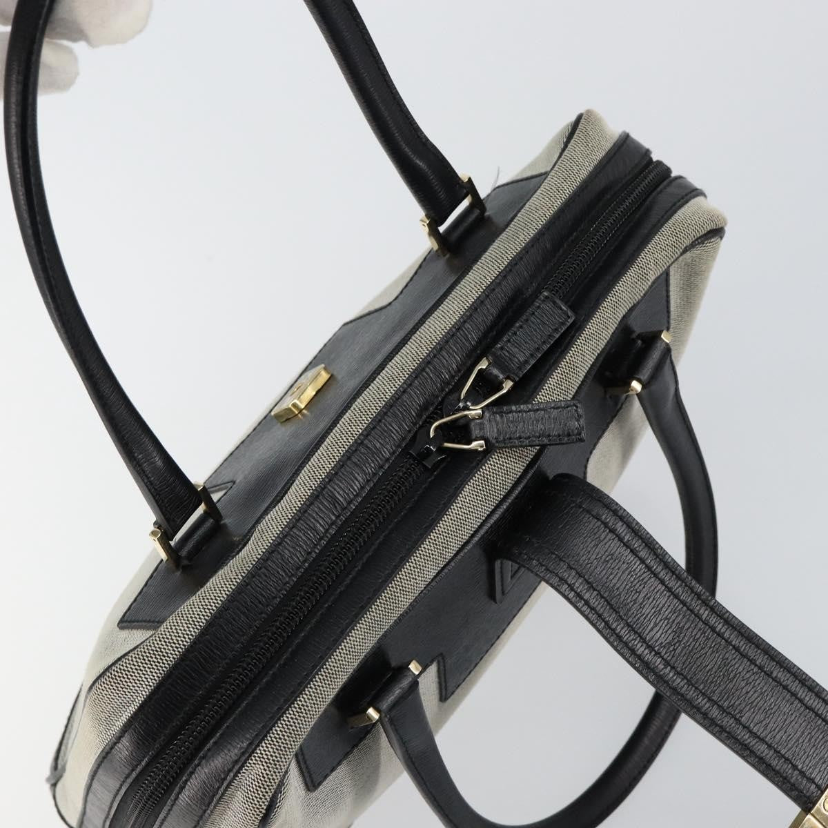 Gucci Vintage Square G Canvas Gray Canvas Handbag (Pre-Owned)