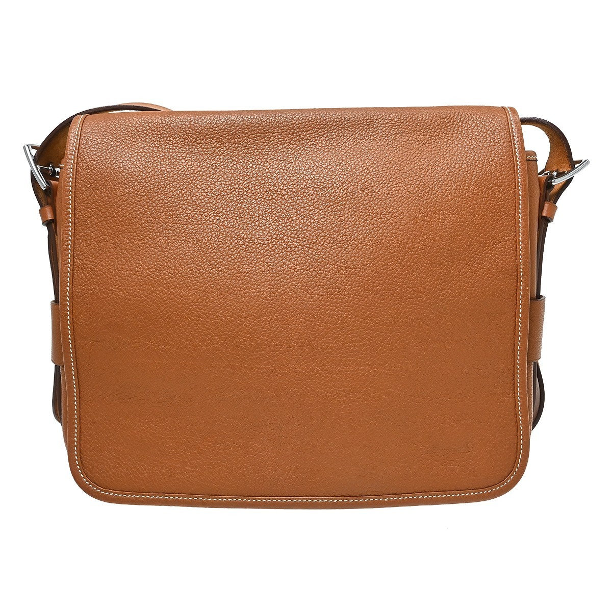 Hermes Barda Messenger Clemence Brown Leather Shoulder Bag Bag (Pre-Owned)