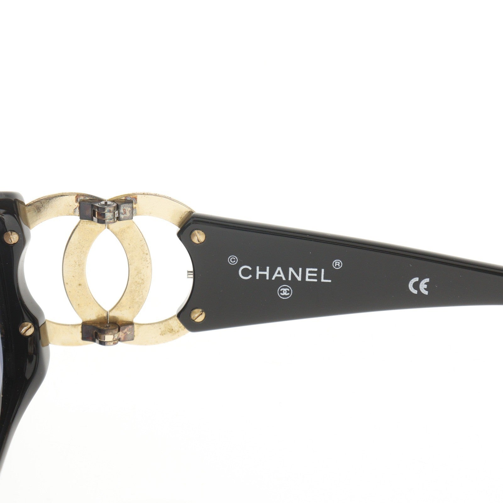 Chanel Logo Cc Plastic Black Plastic Sunglasse Accessory (Pre-Owned)