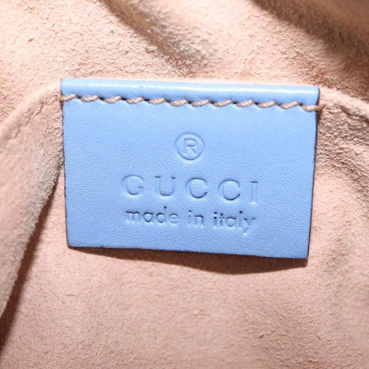 Gucci Gg Marmont Matelasse Patent Blue Leather Shoulder Bag Bag (Pre-Owned)