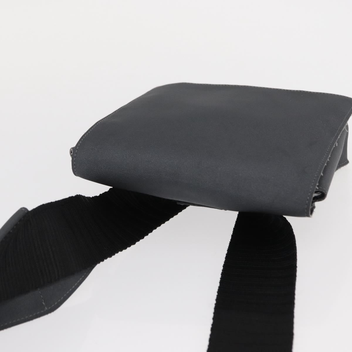 Chanel Sport Line Waist Nylon Gray Nylon Shoulder Bag Bag (Pre-Owned)