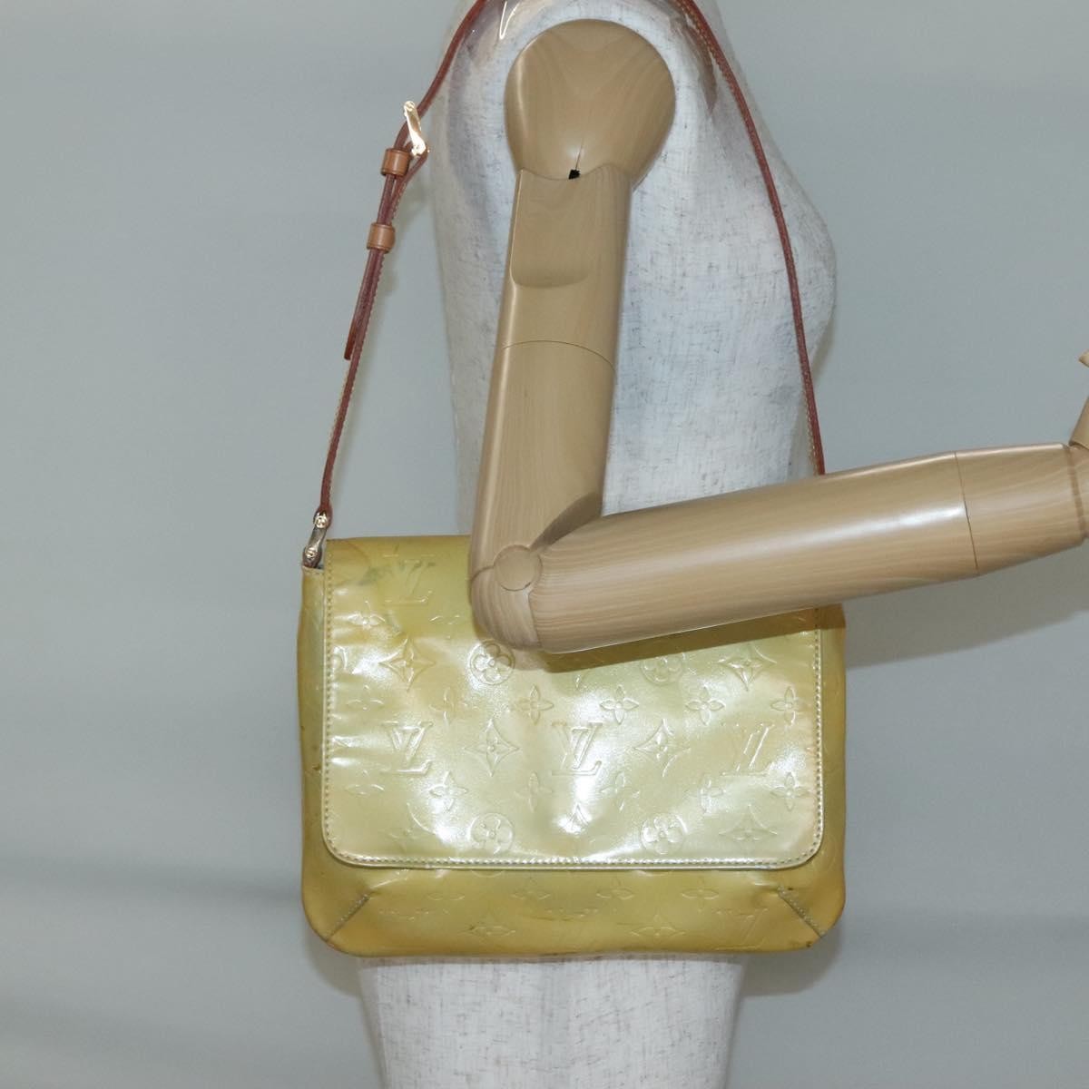Louis Vuitton Thompson Street Monogram Vernis Beige Patent_Leather Shoulder Bag Bag (Pre-Owned)