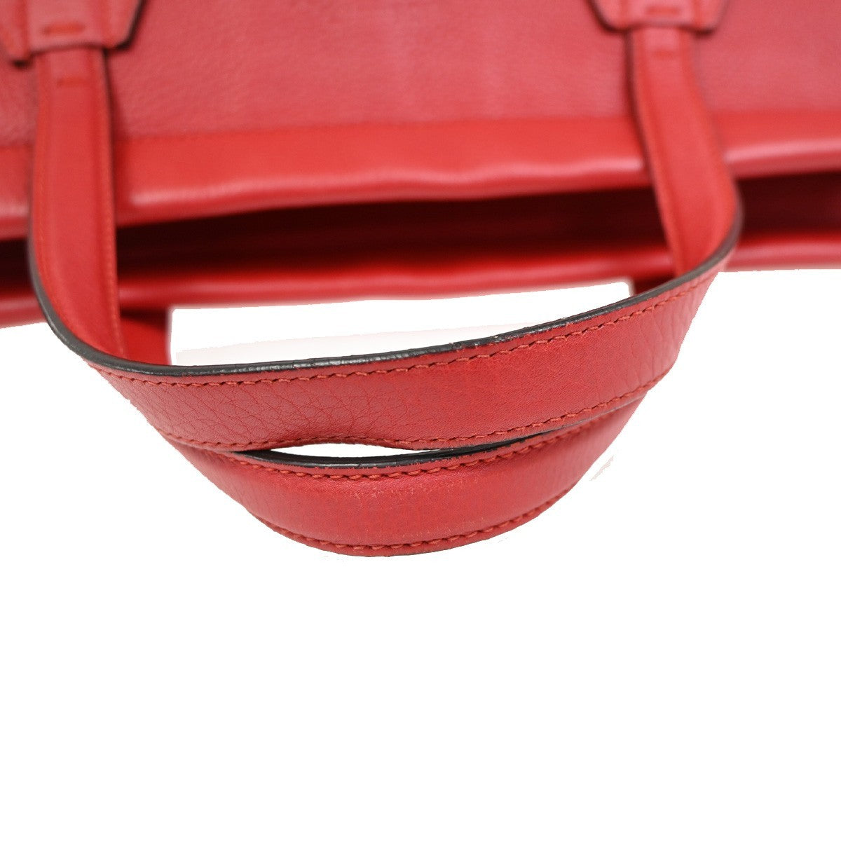 Gucci Lady Tassel Top Handle Leather Red Leather Tote Bag Bag (Pre-Owned)