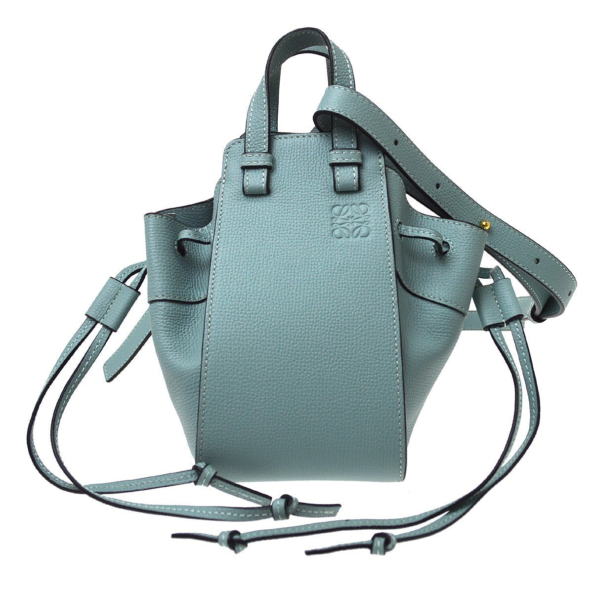 Loewe Hammock Leather Blue Leather Handbag (Pre-Owned)