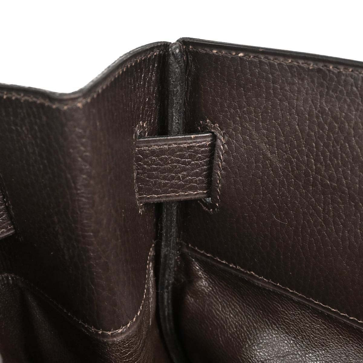 Hermes Hac Birkin Brown Ardennes With Gold Hardware Brown Leather Handbag (Pre-Owned)