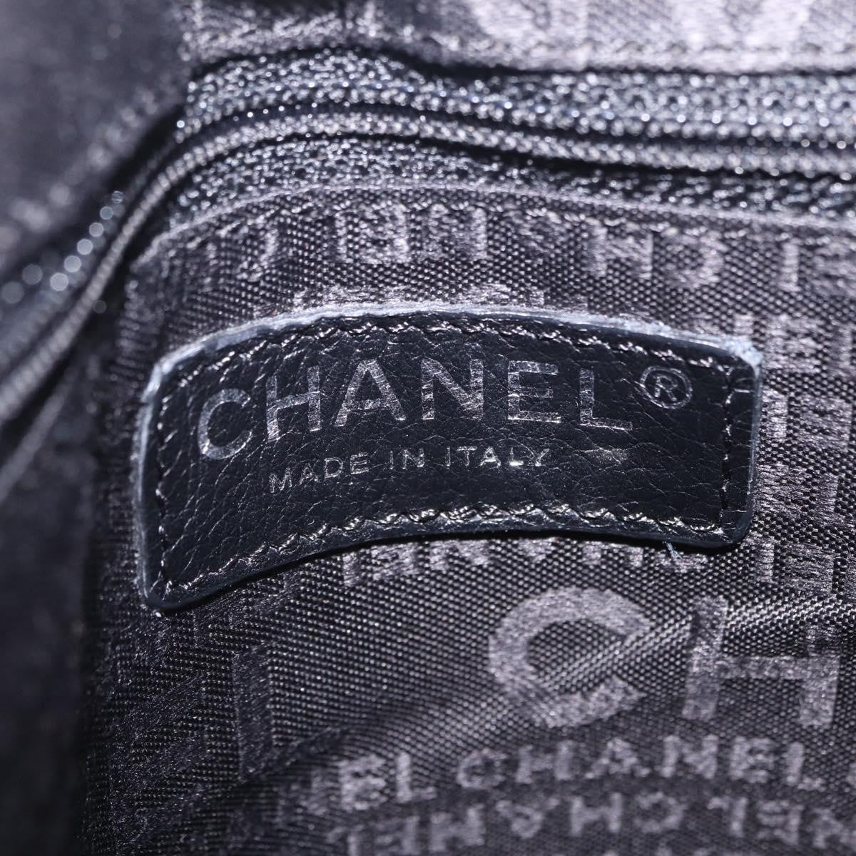 Chanel Camellia Messenger Tweed Gray Cotton Handbag (Pre-Owned)
