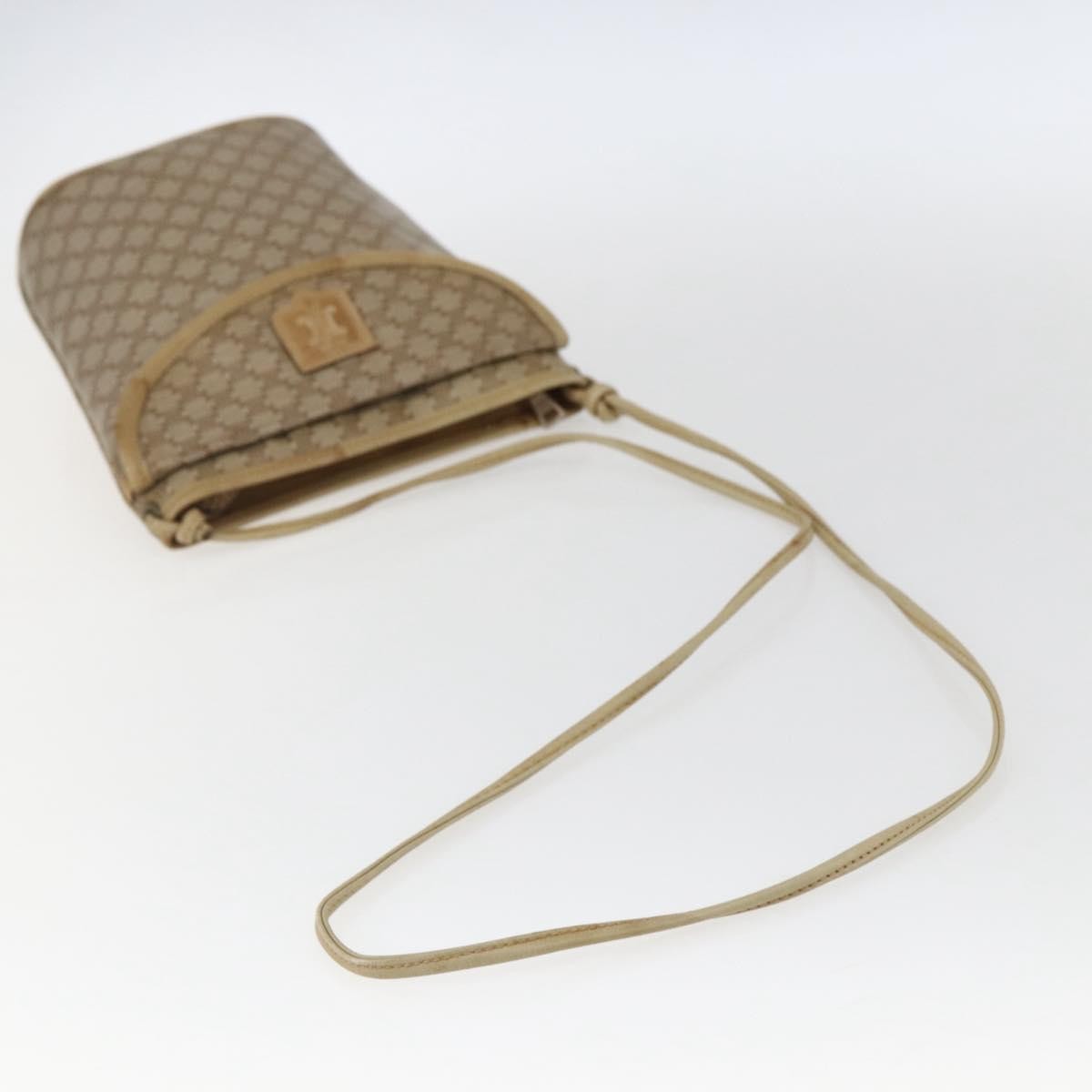 Celine Vintage Macadam Canvas Beige Canvas Shoulder Bag Bag (Pre-Owned)