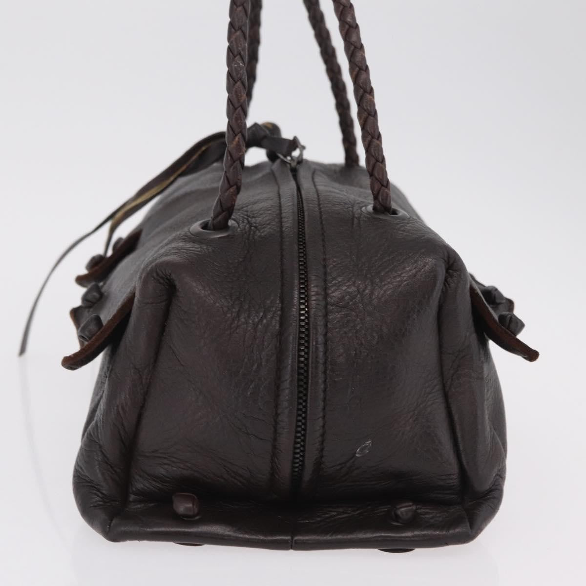 Bottega Veneta Intrecciato Handbag Intrecciato Brown Leather Handbag (Pre-Owned)