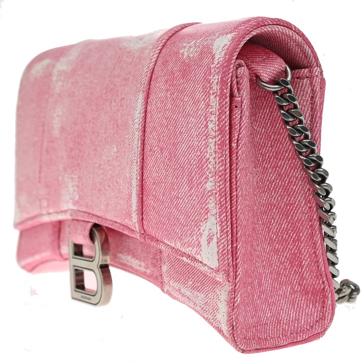 Balenciaga Hourglass Sling Leather Pink Leather Shoulder Bag Bag (Pre-Owned)