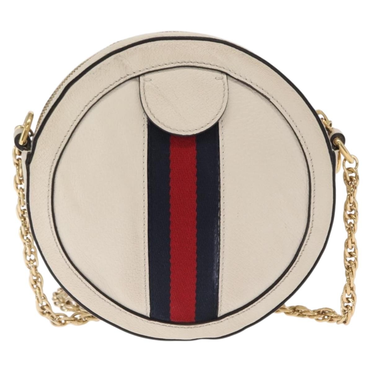 Gucci Gg Marmont Matelasse Leather White Leather Shoulder Bag Bag (Pre-Owned)
