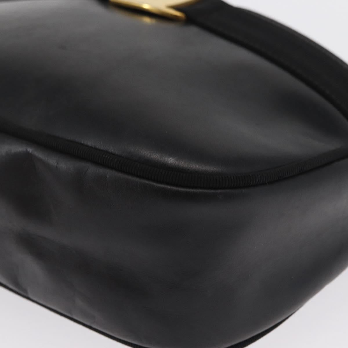 Salvatore Ferragamo Vara Bow Camera Leather Black Leather Shoulder Bag Bag (Pre-Owned)