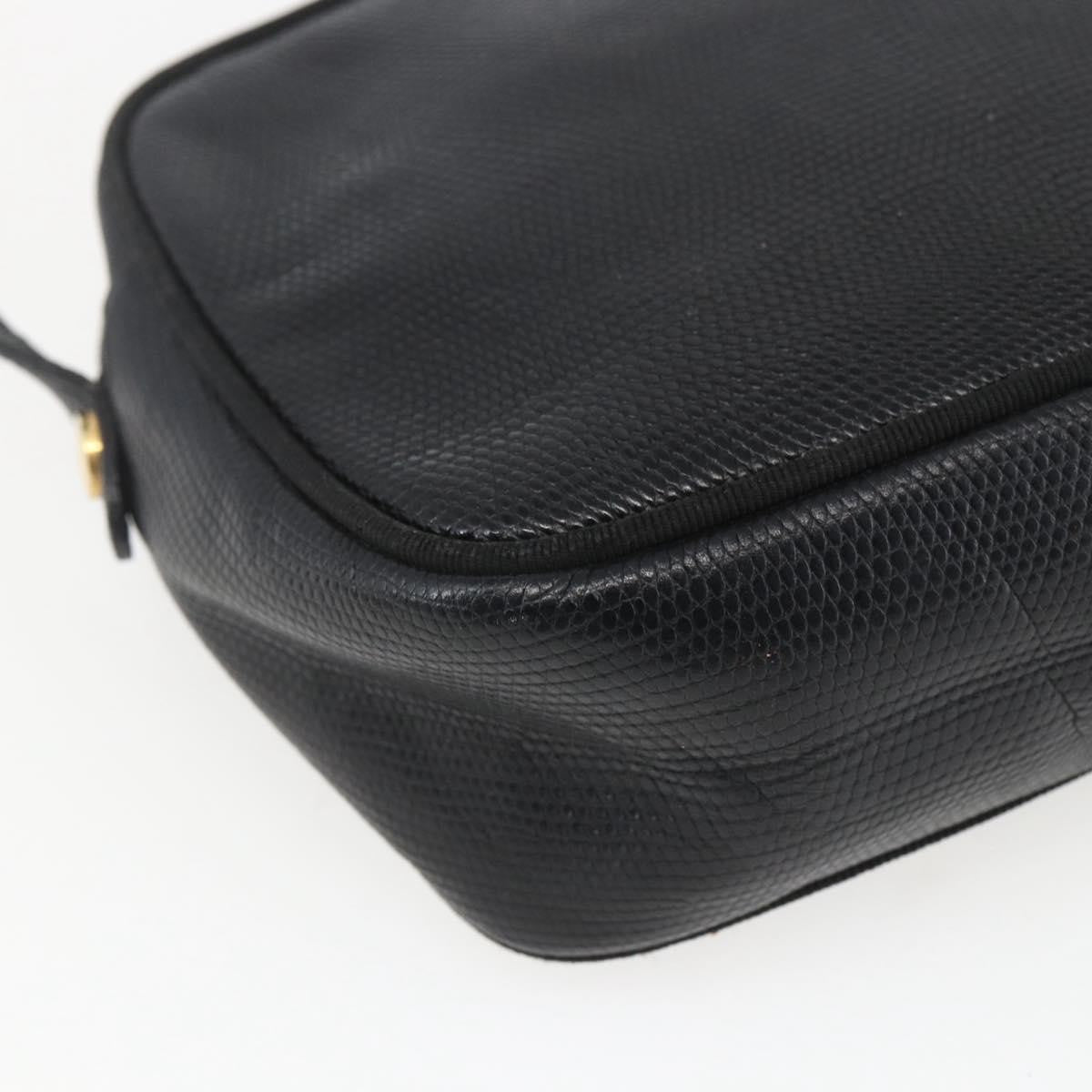 Salvatore Ferragamo Vala Leather Black Leather Shoulder Bag Bag (Pre-Owned)