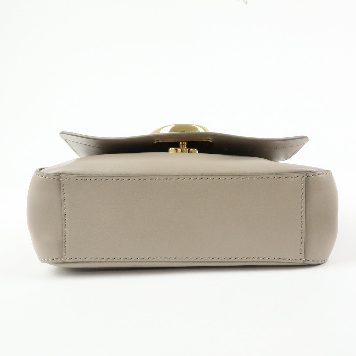 Chloe C Shoulder Bag Leather Gray Leather Shoulder Bag Bag (Pre-Owned)