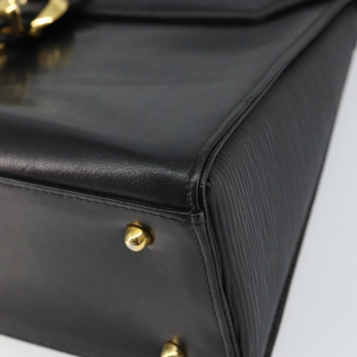Valentino Garavani Vintage Leather Black Leather Handbag (Pre-Owned)