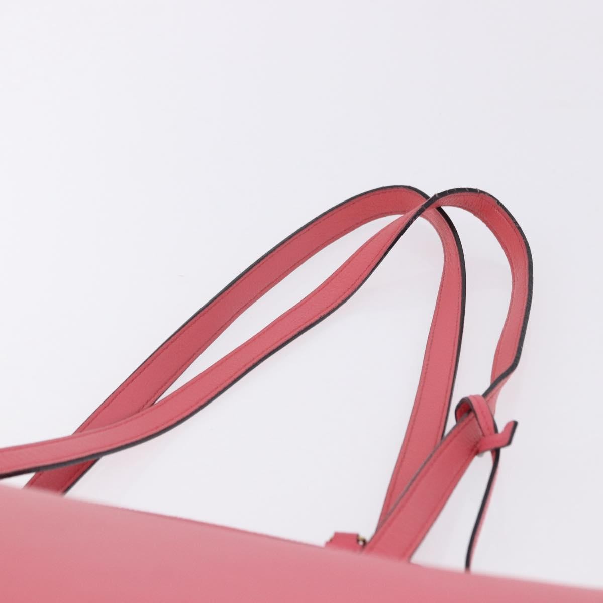 Saint Laurent Shopper Leather Pink Leather Tote Bag Bag (Pre-Owned)