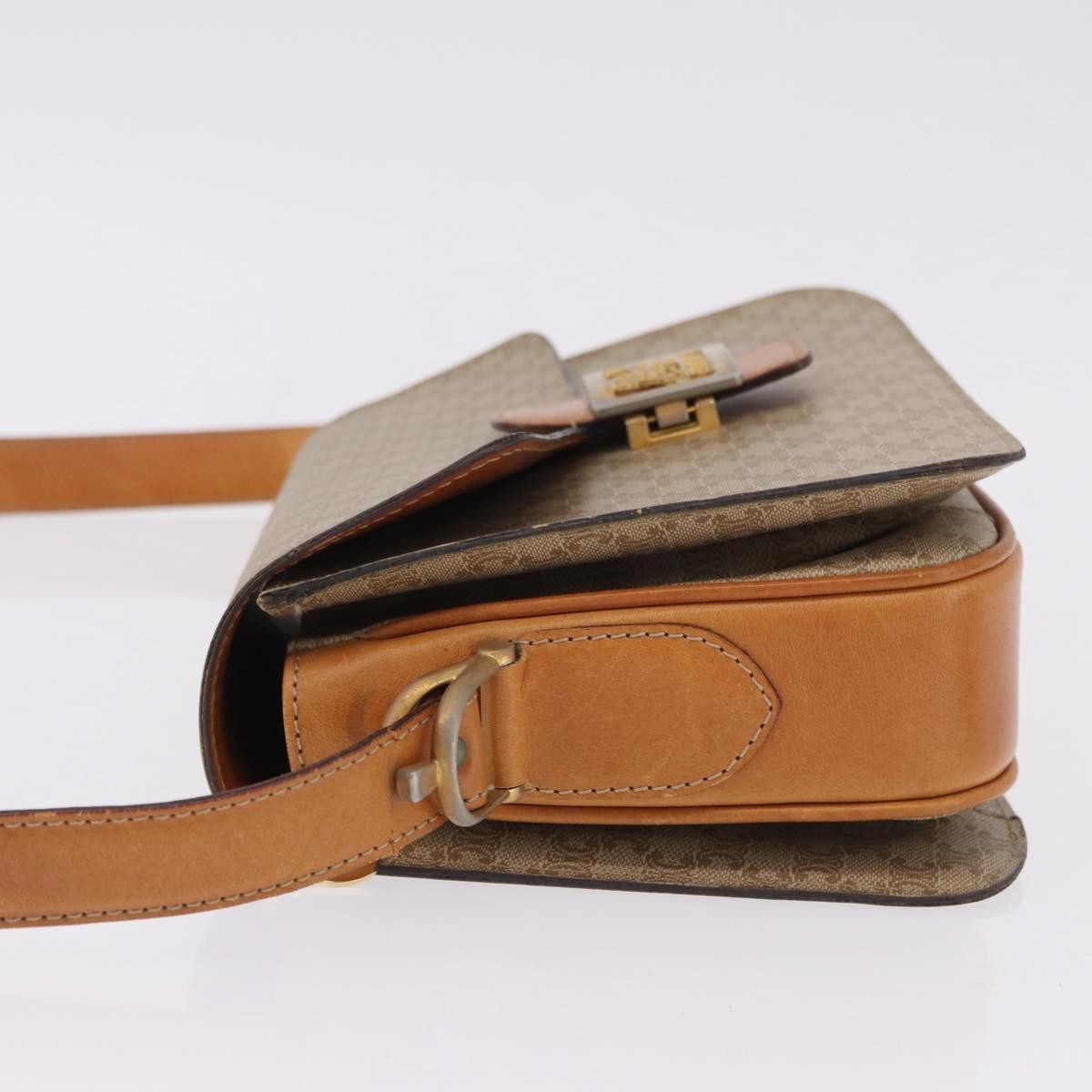 Celine Macadam Canvas Beige Canvas Shoulder Bag Bag (Pre-Owned)