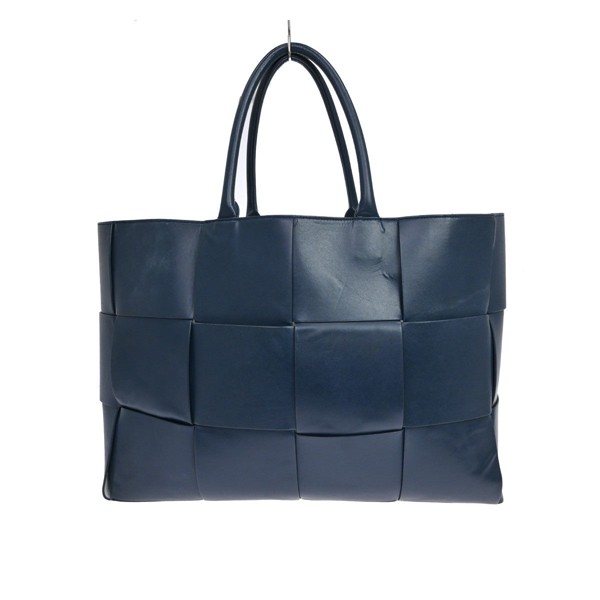 Bottega Veneta Arco Tote Maxi Intrecciato Leather Navy Leather Tote Bag Bag (Pre-Owned)
