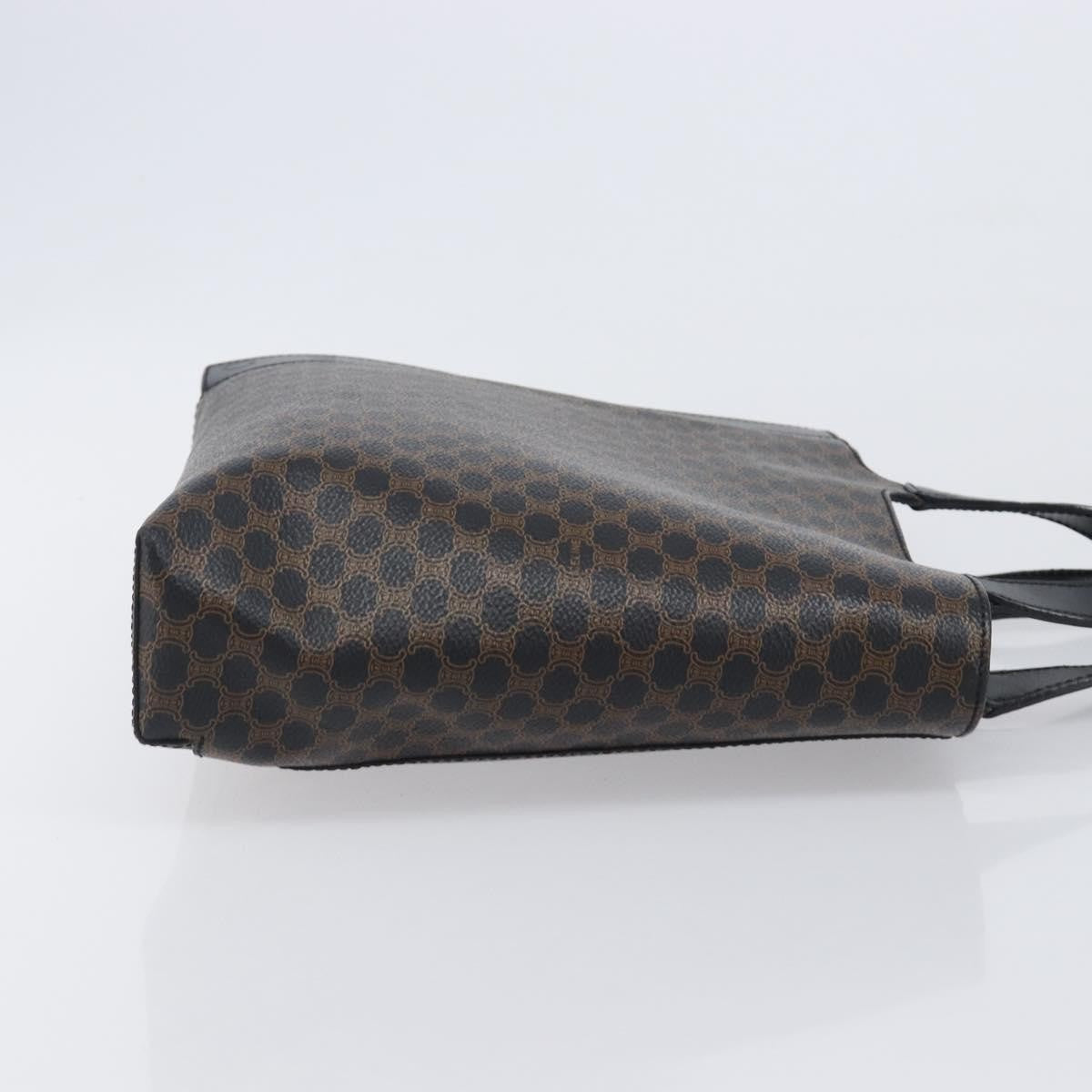 Celine Vintage Macadam Canvas And Leather Black Canvas Handbag (Pre-Owned)