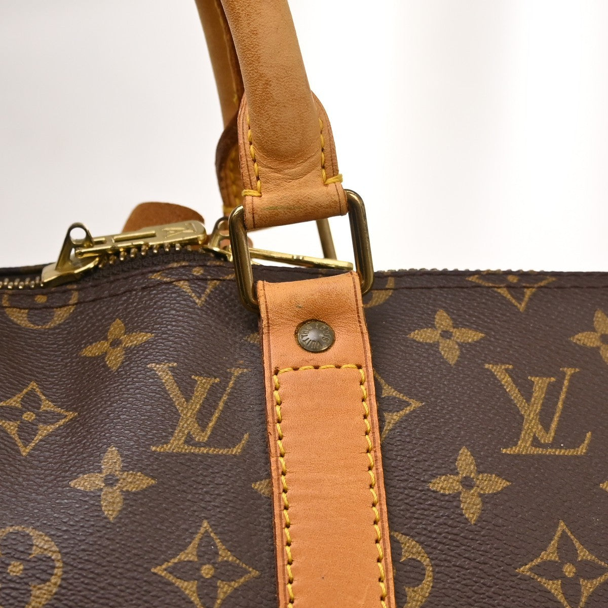 Louis Vuitton Keepall Canvas Brown Canvas Travel Bag Bag (Pre-Owned)