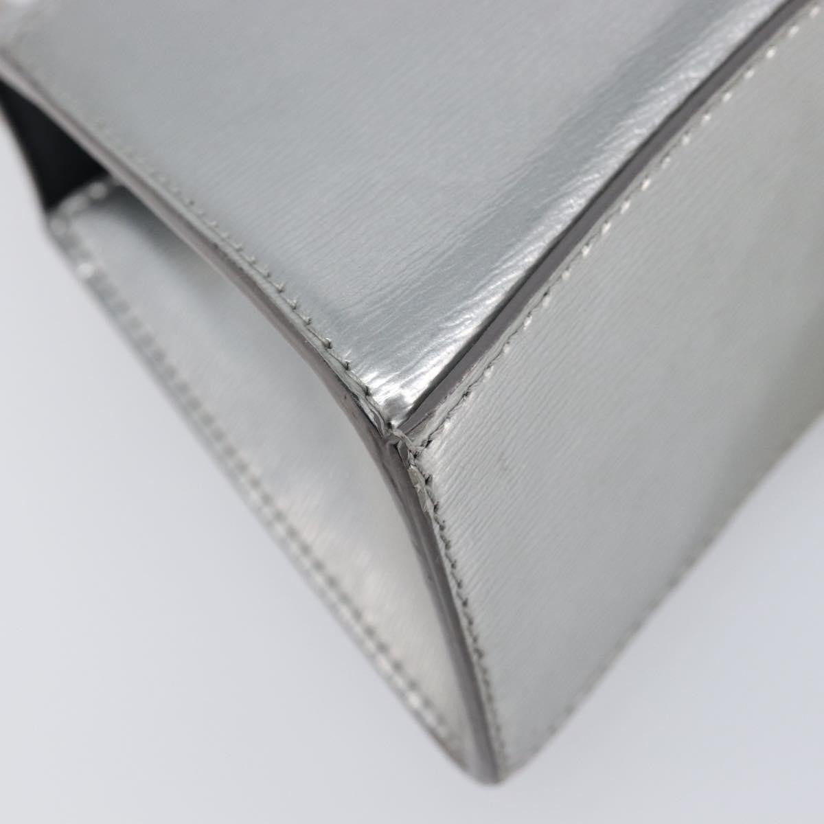 Balenciaga Hourglass Top Handle Leather Silver Leather Handbag (Pre-Owned)