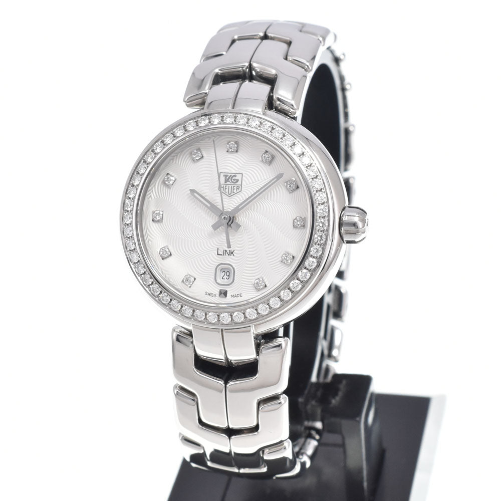 Tag Heuer Link Quartz Stainless Steel With Diamond Bezel And Markers Watch (Pre-Owned)
