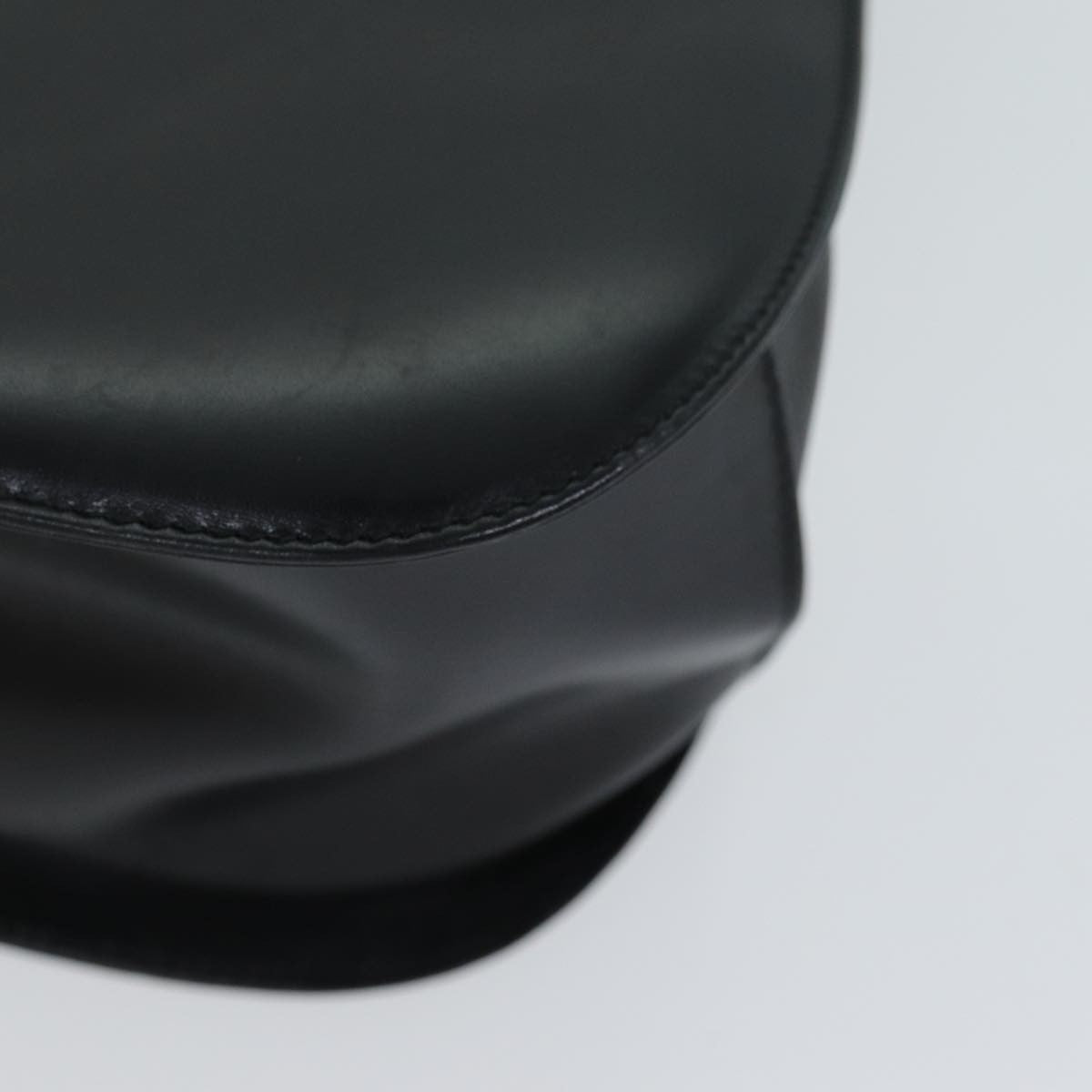 Salvatore Ferragamo Gancini Leather Black Leather Handbag (Pre-Owned)