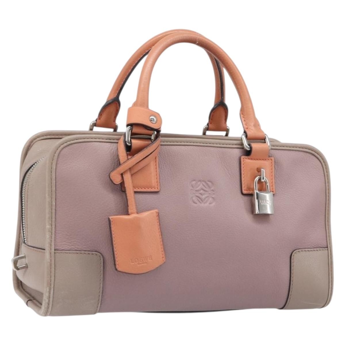 Loewe Amazona Leather Pink Leather Handbag (Pre-Owned)