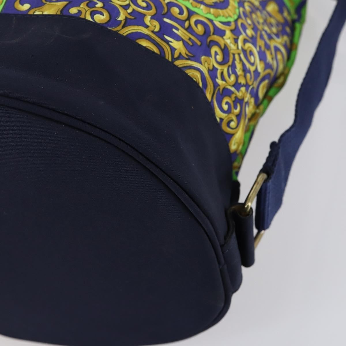 Versace Vintage Cotton Green Cotton Shoulder Bag Bag (Pre-Owned)