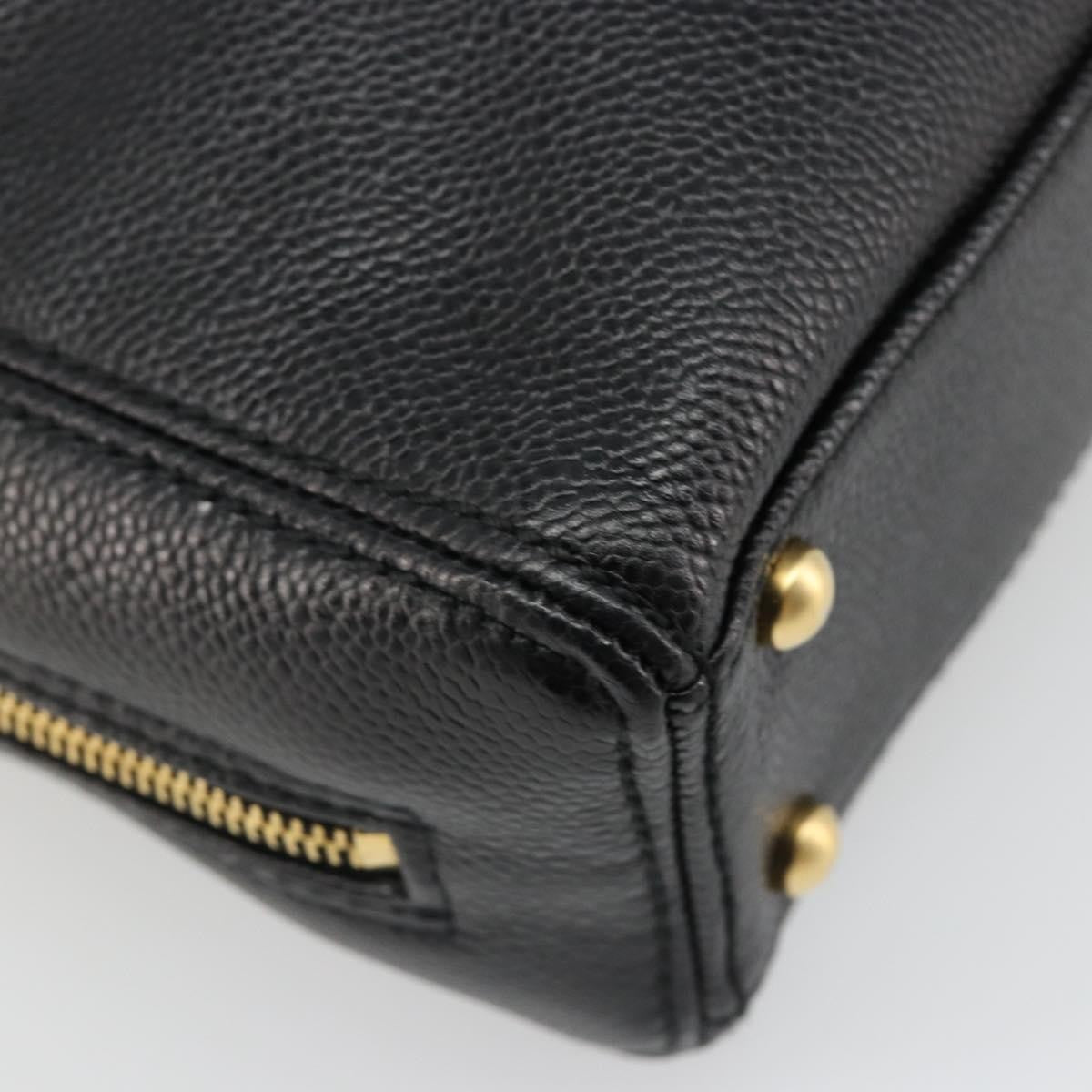 Chanel Coco Mark Leather Black Leather Shoulder Bag Bag (Pre-Owned)