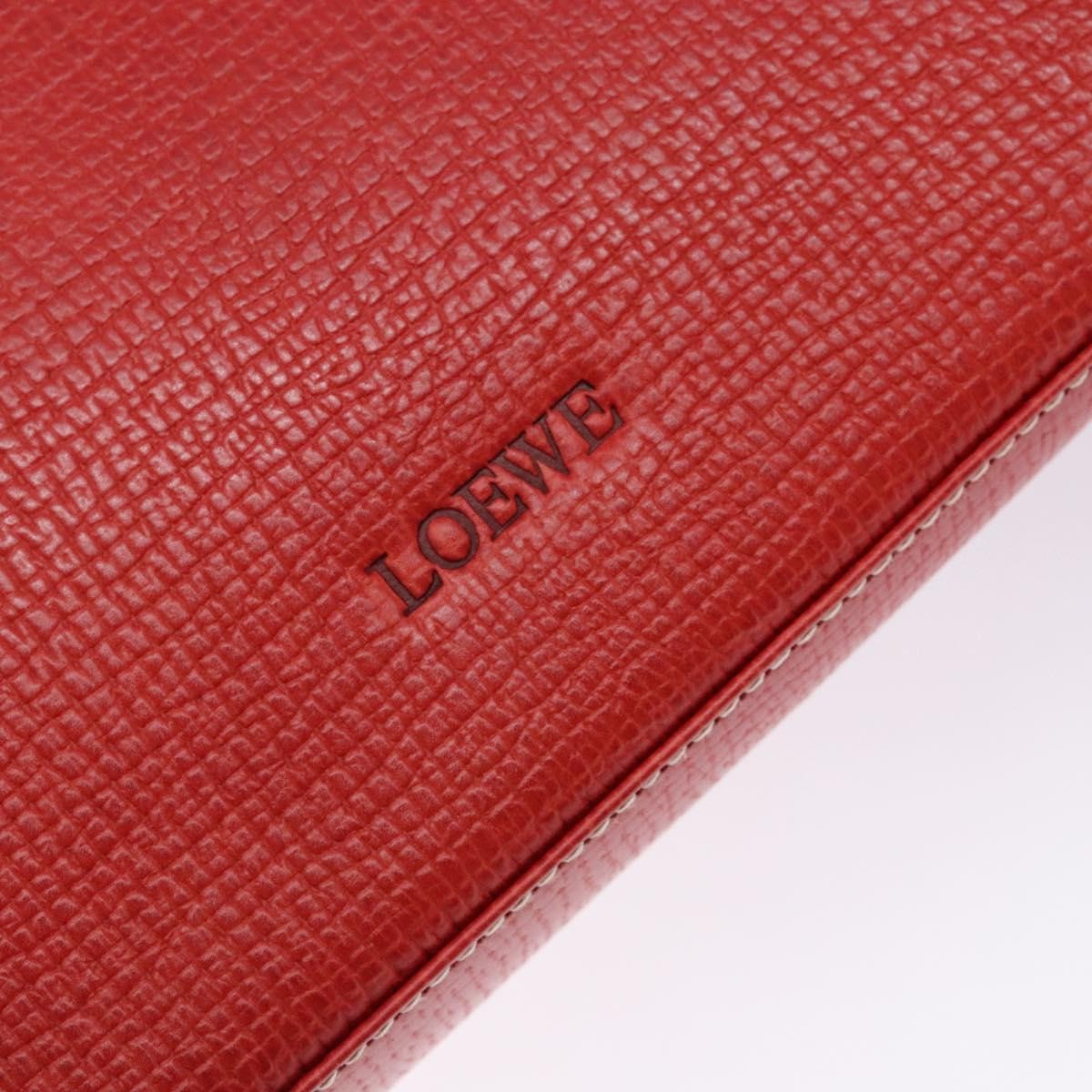 Loewe Vintage Leather Red Leather Shoulder Bag Bag (Pre-Owned)