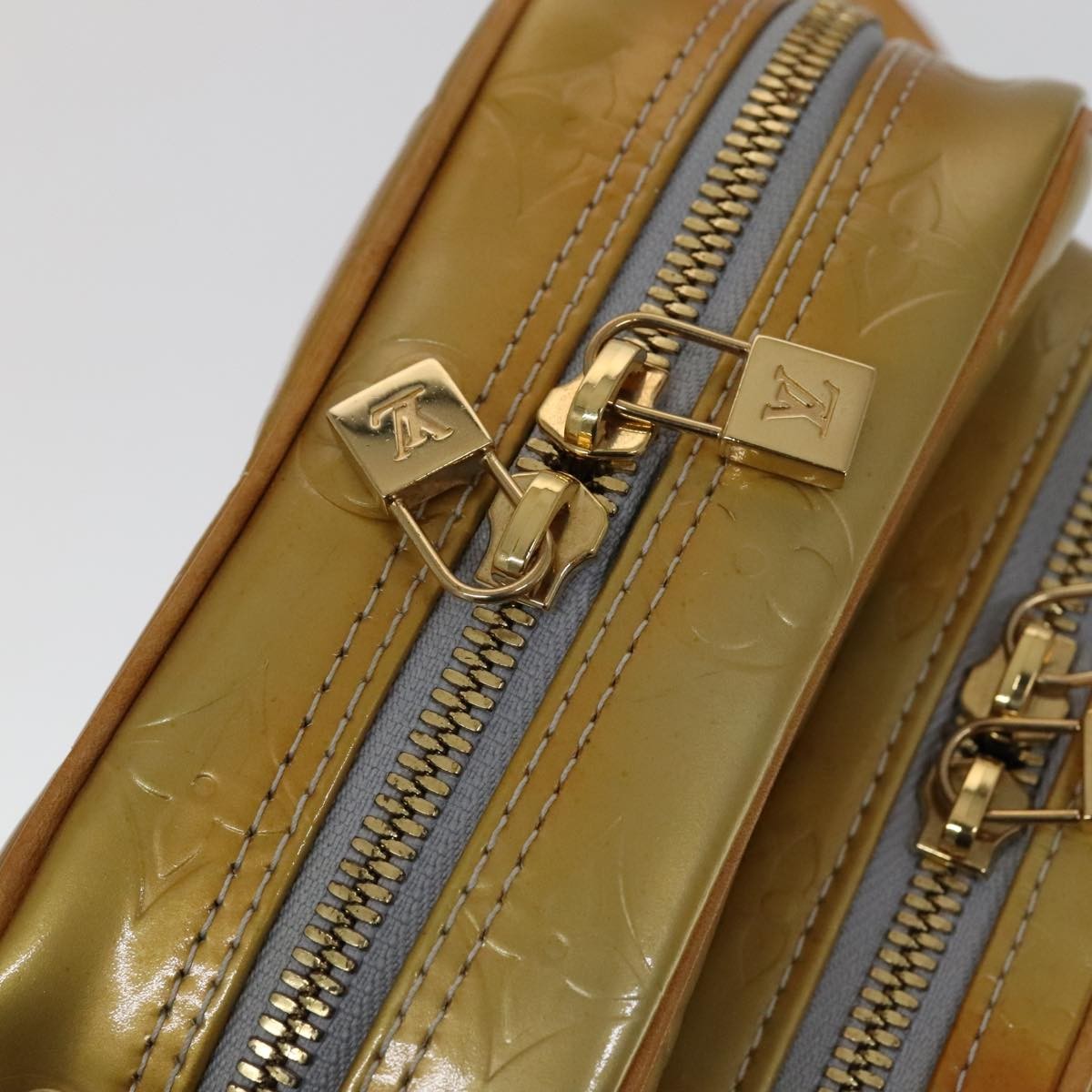 Louis Vuitton Wooster Monogram Vernis Yellow Patent_Leather Bag (Pre-Owned)