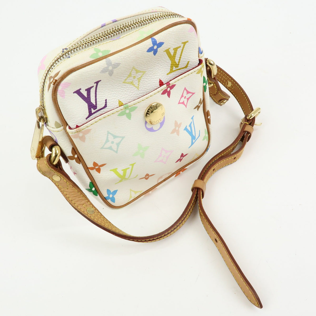 Louis Vuitton Rift Monogram Multicolor White Canvas Handbag (Pre-Owned)