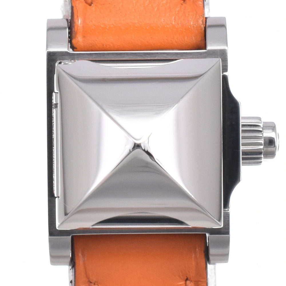 Hermes Medor Quartz Metal And Leather Watch (Pre-Owned)