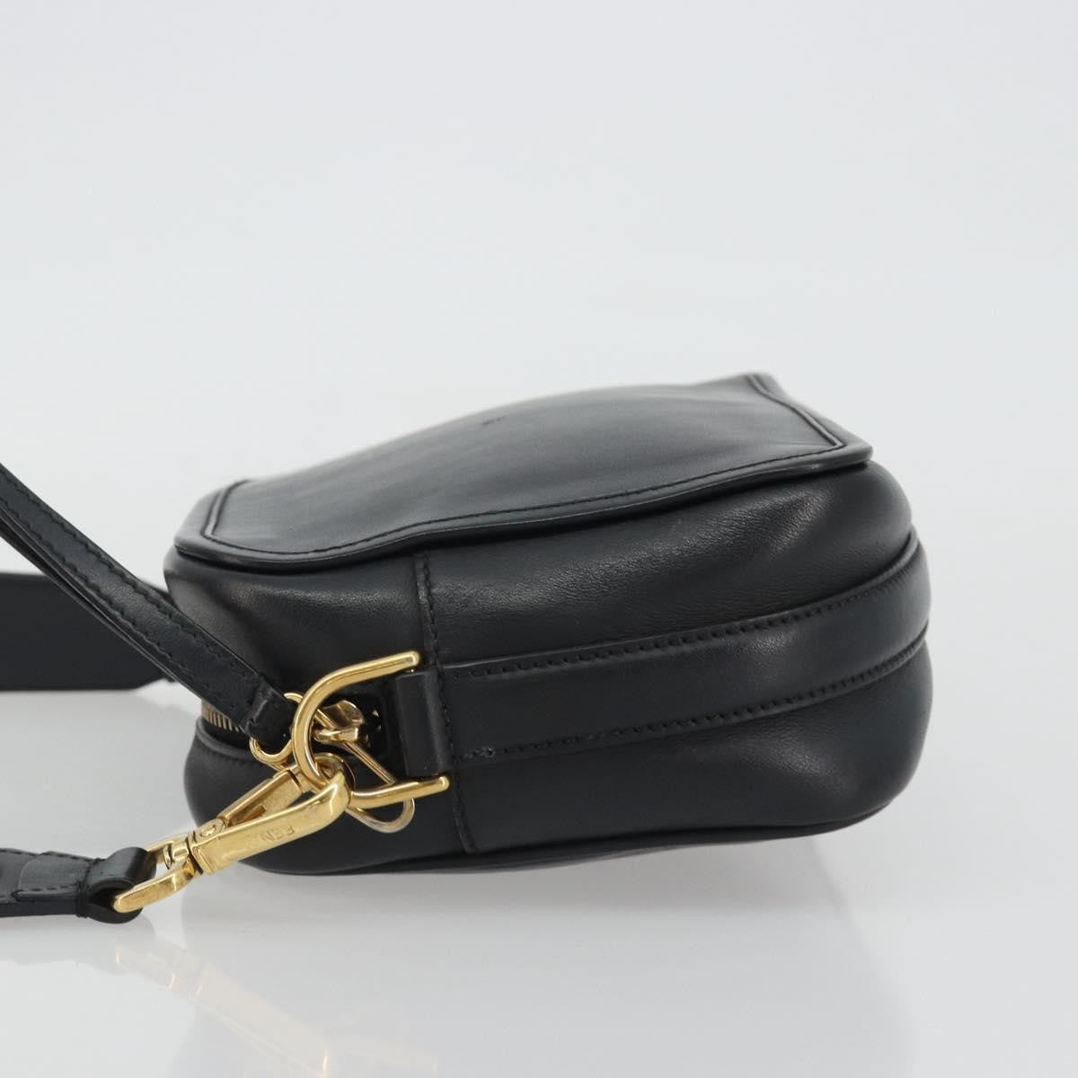 Fendi F Is Fendi Camera Leather Navy Leather Shoulder Bag Bag (Pre-Owned)