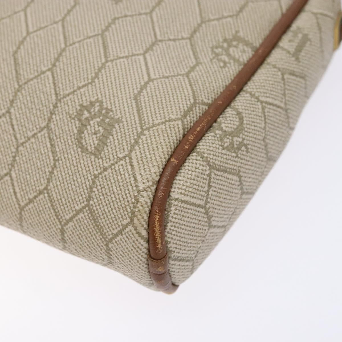 Christian Dior Vintage Honeycomb Canvas Beige Canvas Bag (Pre-Owned)