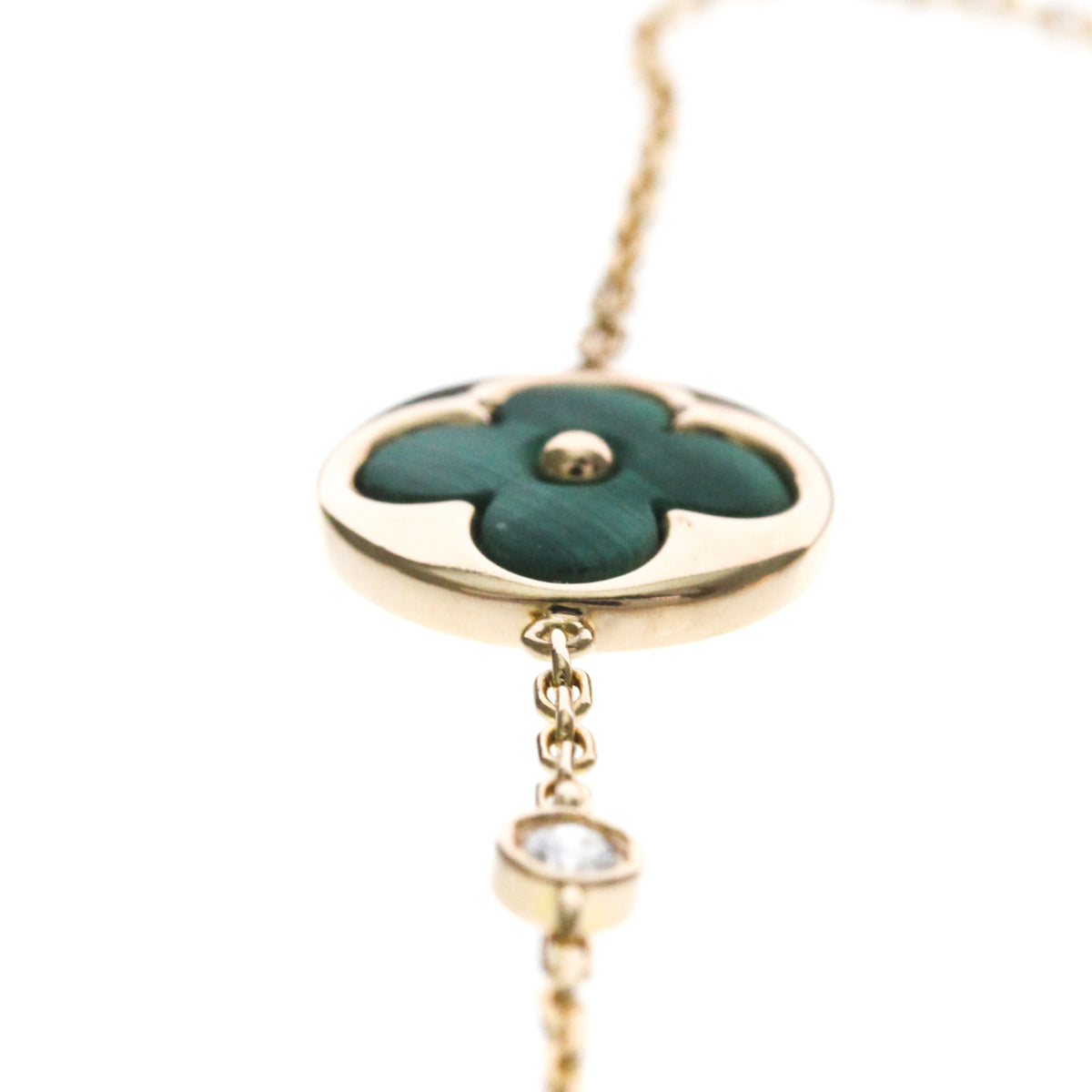 Louis Vuitton Color Blossom Bb 18K Rose Gold With Malachite And Diamond Gold Rose_Gold Bracelet Jewelry (Pre-Owned)