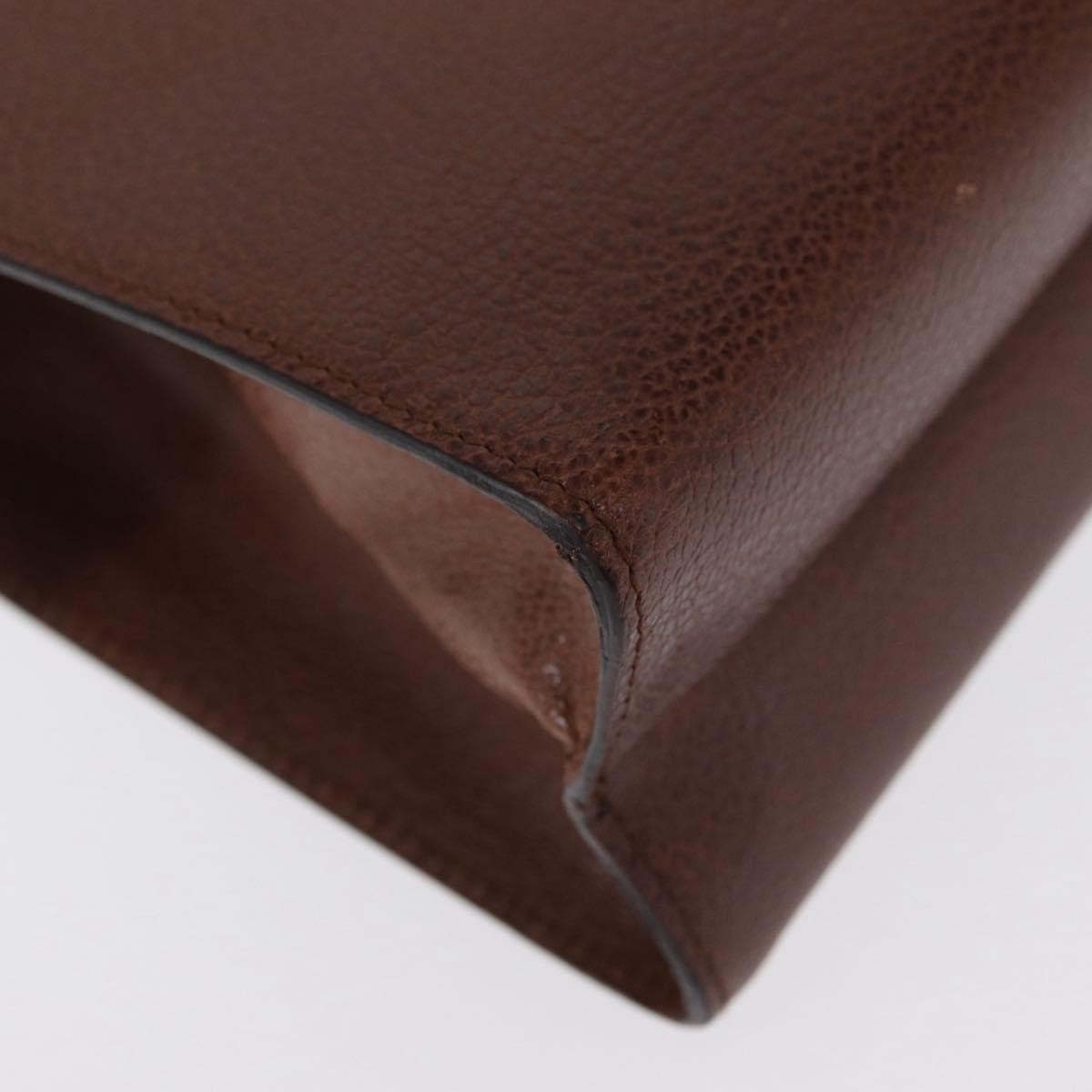 Salvatore Ferragamo Vintage Clutch Leather Brown Leather Clutche & Pouche Bag (Pre-Owned)