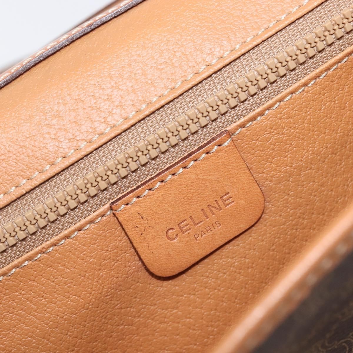 Celine Macadam Shoulder Canvas Brown Canvas Crossbody Bag Bag (Pre-Owned)