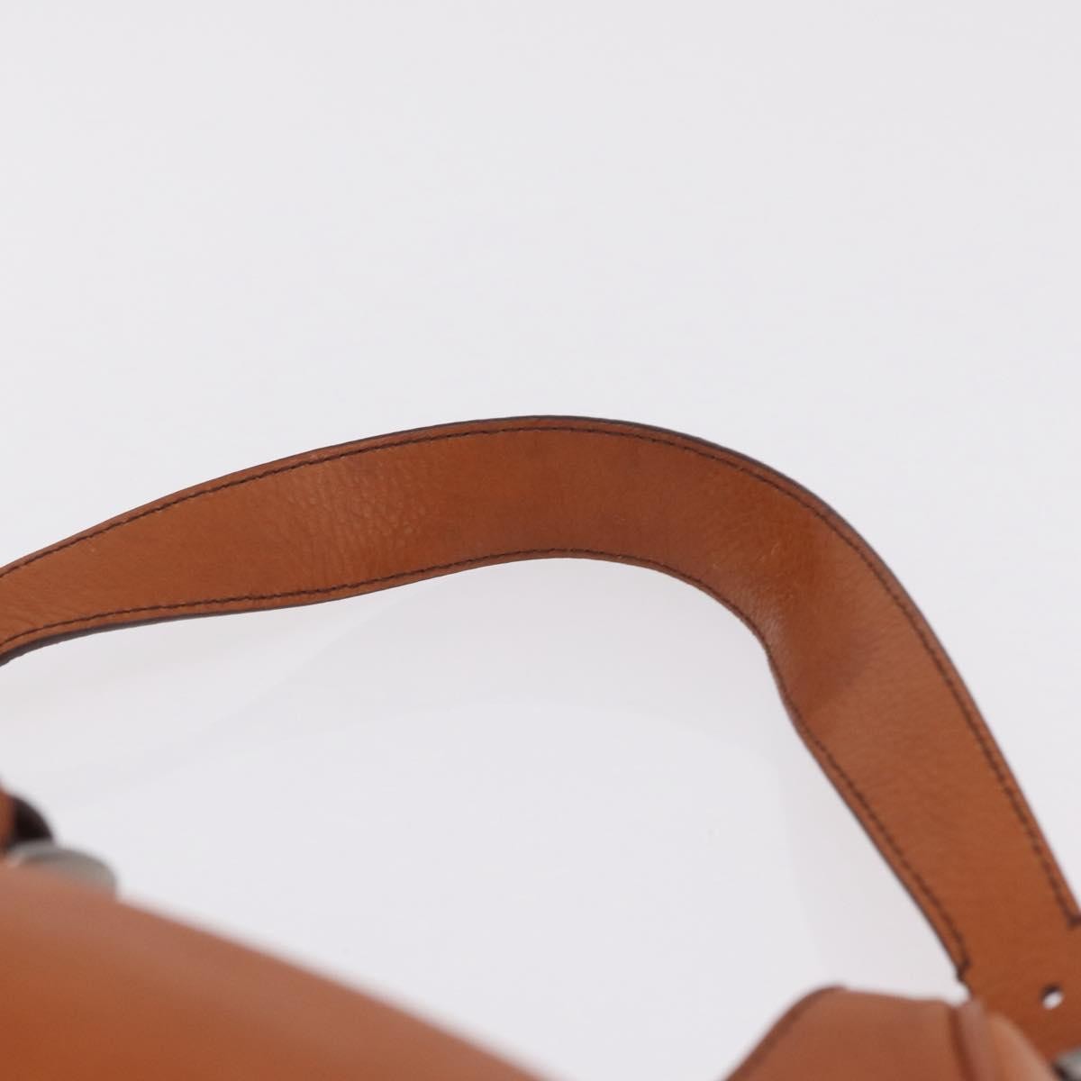 Prada Shoulder Leather Brown Leather Shoulder Bag Bag (Pre-Owned)