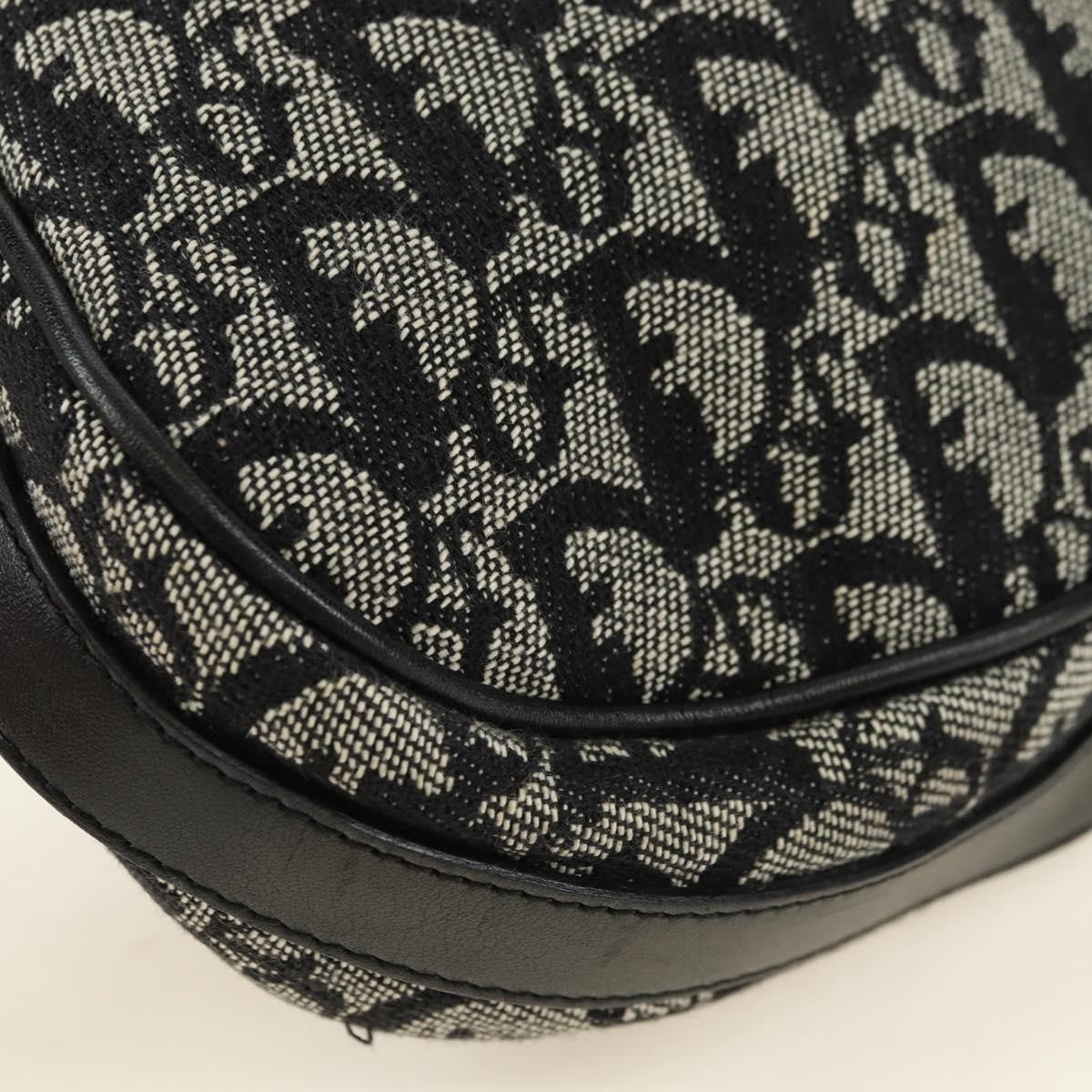 Christian Dior Vintage Cd Flap Messenger Diorissimo Canvas Black Canvas Shoulder Bag Bag (Pre-Owned)