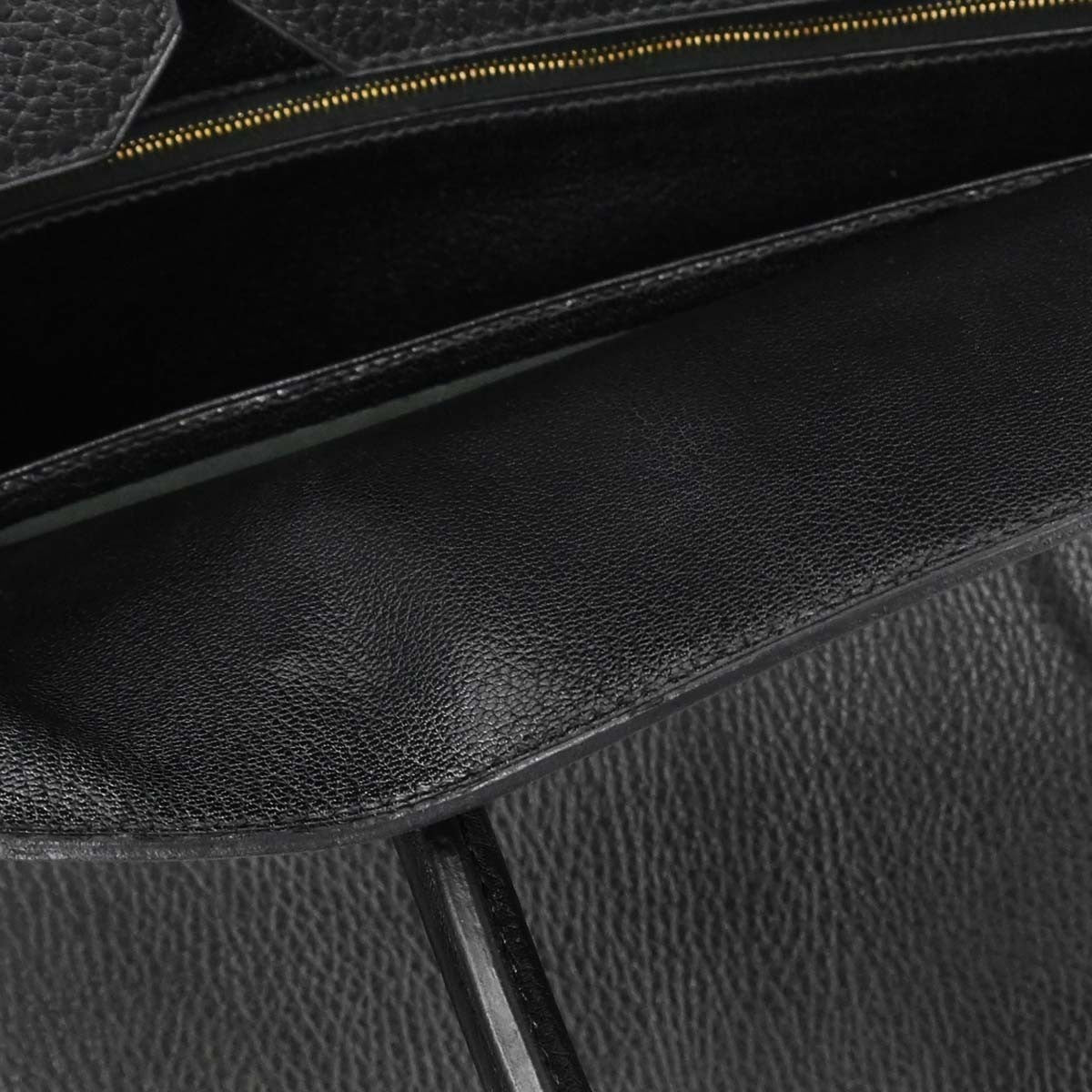 Hermes Birkin Black Ardennes With Gold Hardware Black Leather Handbag (Pre-Owned)